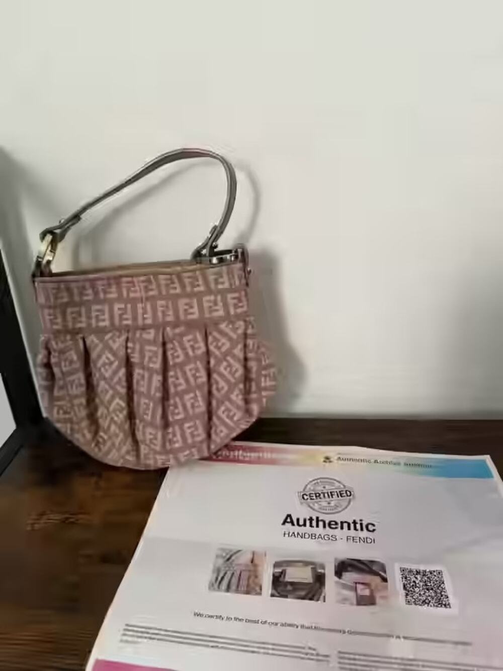 Fendi Mini Chef Bag Vintage Zucchino Pink Monogram Canvas